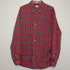 Sonoma Men’s Medium Red, black and blue plaid shirt
